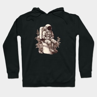 Astronaut on a toilet Hoodie